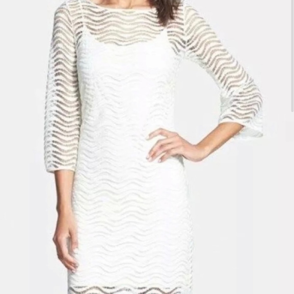 NWT Lilly Pulitzer Topanga White Wavy Lace Dress